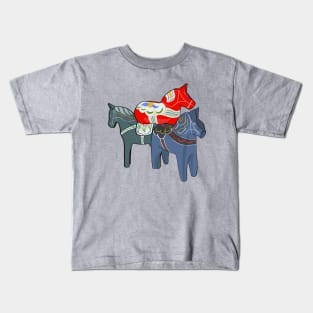 Dala Horses Kids T-Shirt